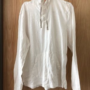 Rail long sleeve with hoddie cotton white